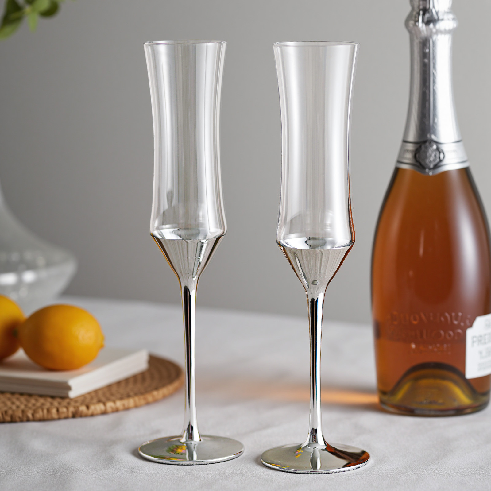Wine Beer Foot - Leichtes Luxus-Champagnerglas, hohes Fußglas, Kristallglasset, Weinglas,