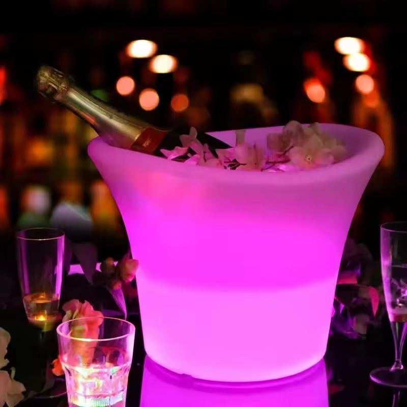 Beer Wine Up - LED-beleuchteter, wasserdichter, runder, individueller Champagner-, Wein-