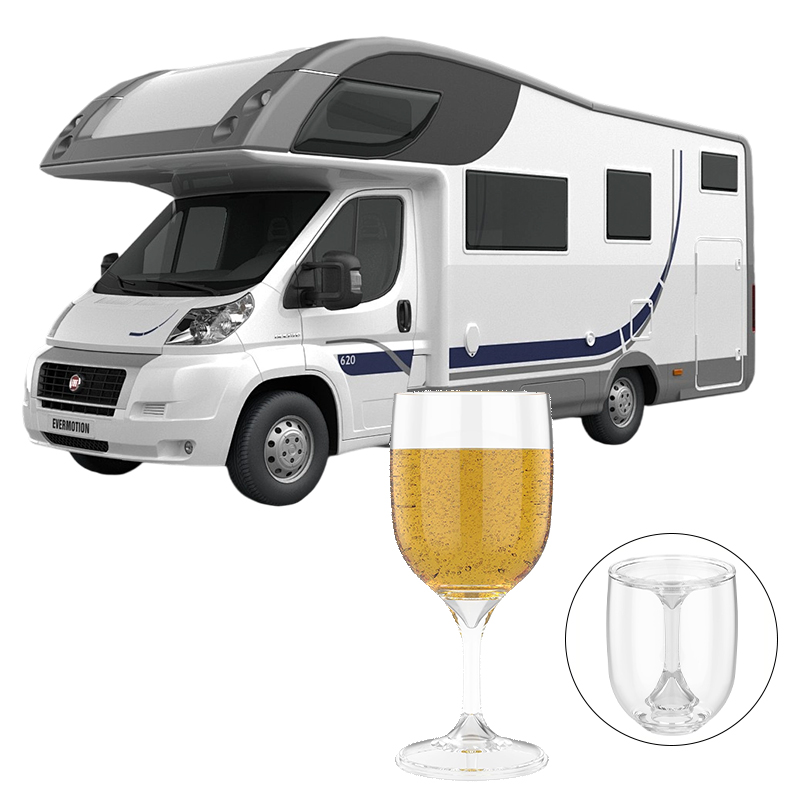 Wine & Beer Tours Of Nova Scotia - Tragbarer Weinglas-Becher für Wohnmobile, zusammenklappbar, unzerbrechlich,