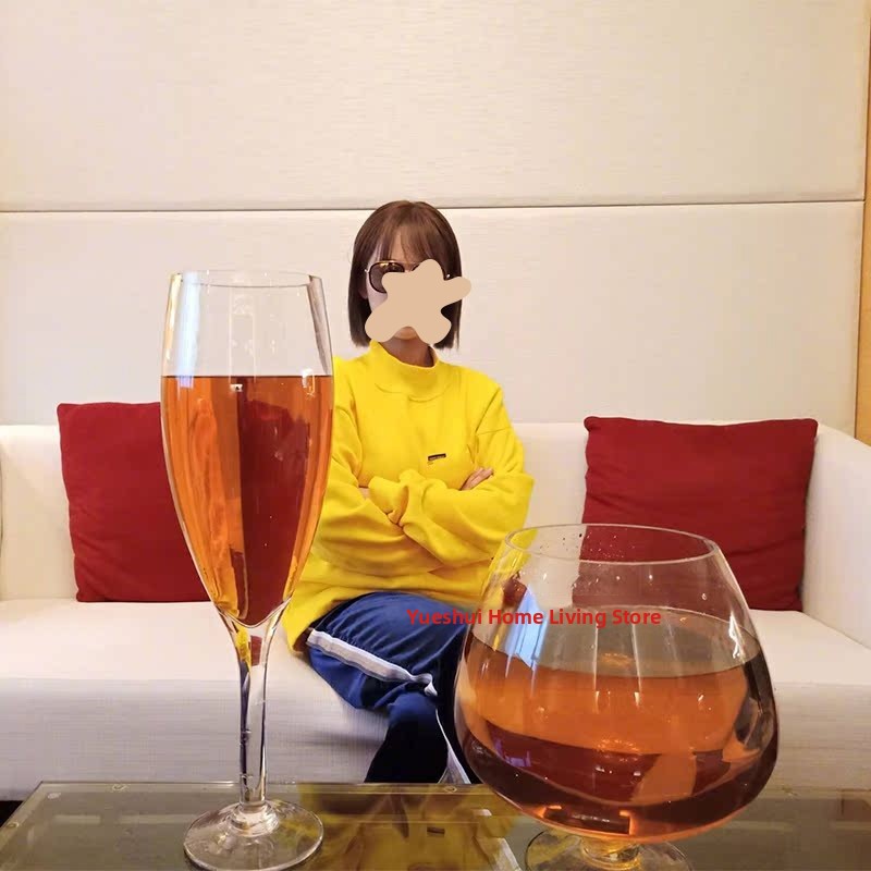 Wine Beer Foot - Großer Glas-Bierkrug Außergewöhnlicher Champagnerkelch Weinglas-Ständer Kreative