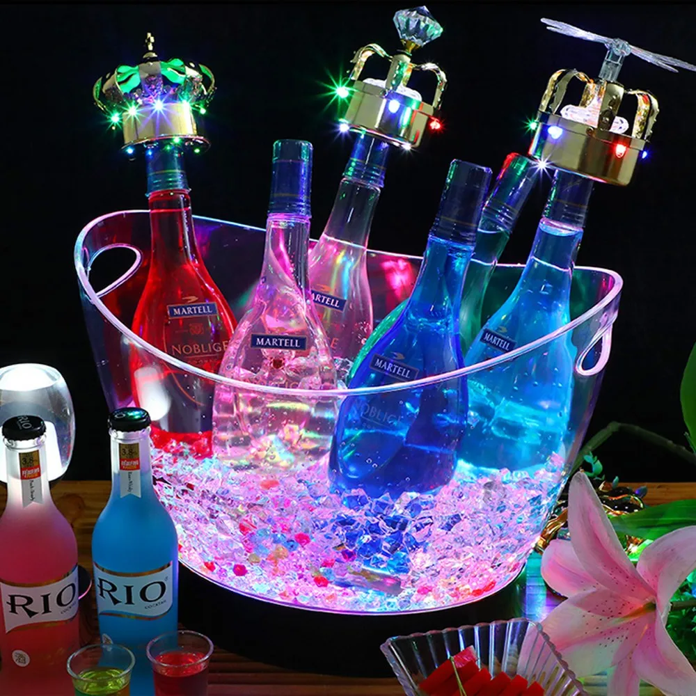 Beer Wine Up - 8l transparente LED leuchtende Eiswürfel Aufbewahrung