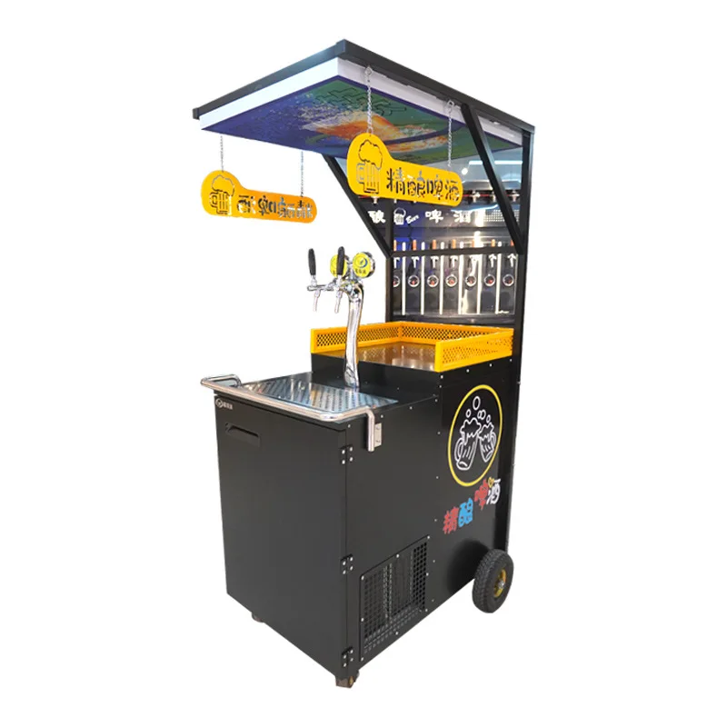 Wine Beer Truck - Craft-Bier-Maschine, mobiler Weinwagen, vier amerikanische Standard-Weinfässer,