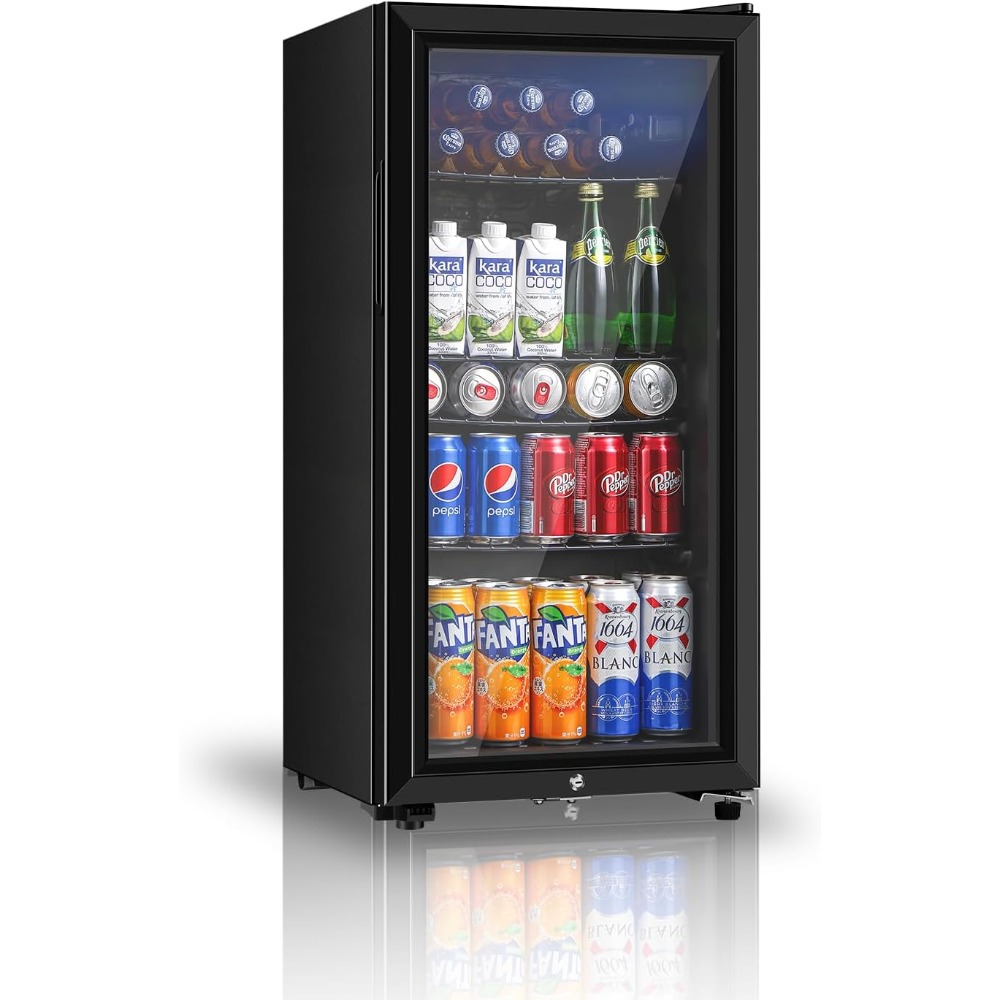 Wine Beer Foot - Getränkekühlschrank, dreipunktiger Mini-Kühlschrank mit zwei kubischen