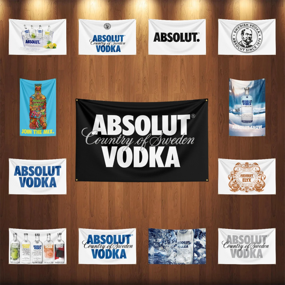 Wine Beer Rum - 3 × 5 Fuß A-Absolut Wodkas-Flagge,