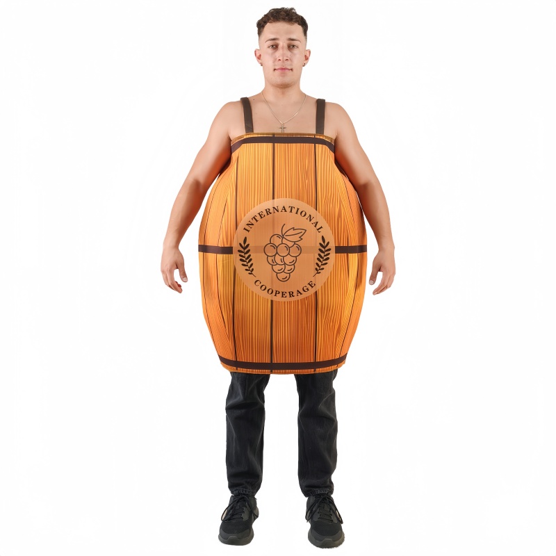 Beer Wine Up - Unisex Weinfass Performance Overall Party Cosplay