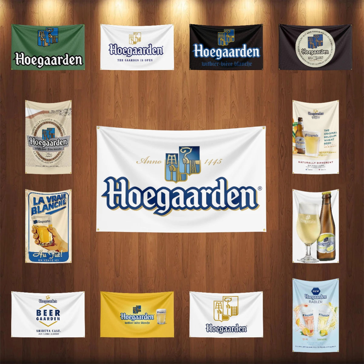 Wine Beer Rum - 3×5ft h-Hoegaardens Bierflagge Polyester bedrucktes Alkohol