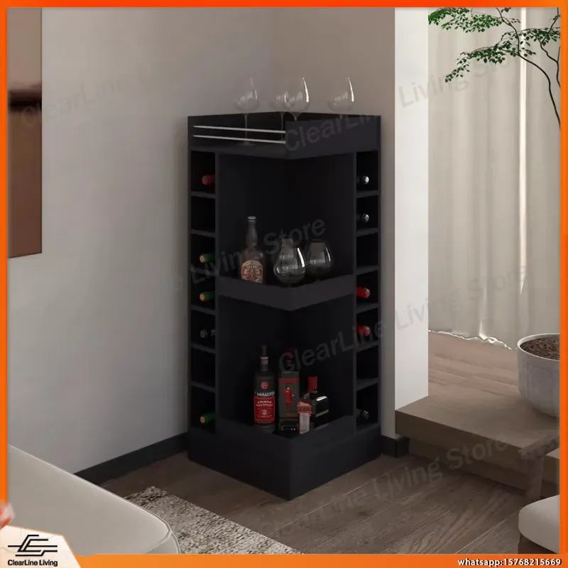 Schwarzer Eck-Barschrank mit W – Wine Beer Rum Bewertung und Preis