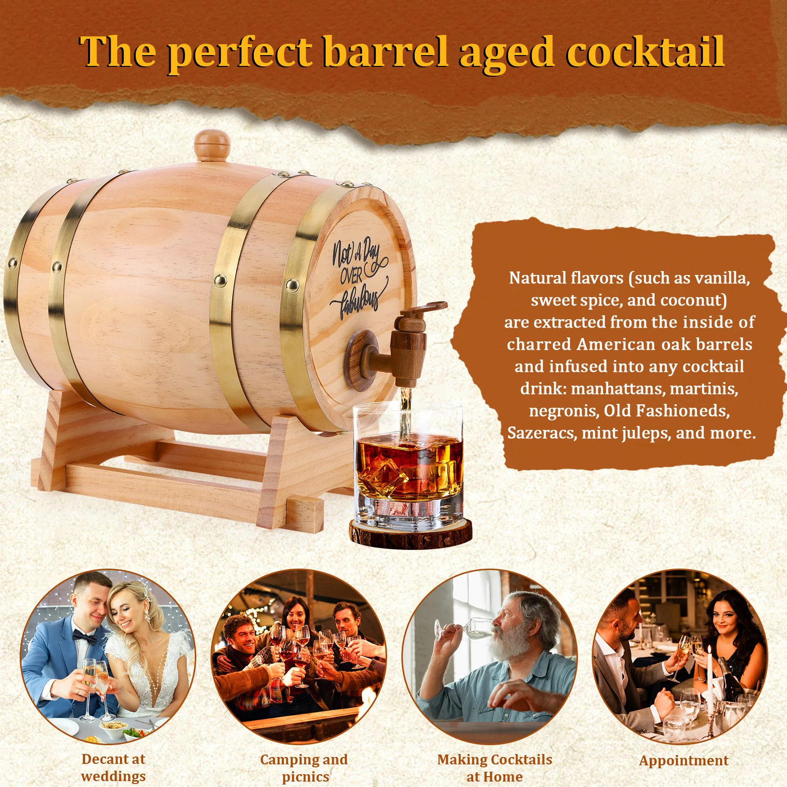 3L Whiskyfass aus Holz mit Stä – Wine Beer Rum Bewertung und Preis